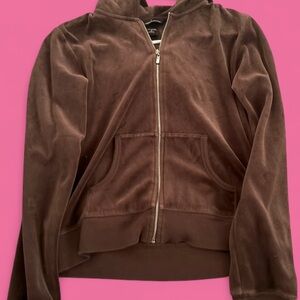 Moda International Chocolate Brown Hooded Jacket
